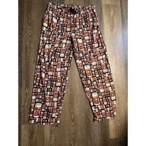 Universal Studios The Simpsons Duff Beer Pajama Pants Mens XL Orange Excellent